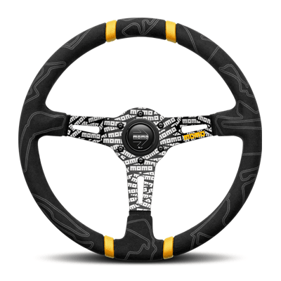 Momo - Ultra Black Steering Wheels - 3 Spokes Suede - 87mm Dish-U-01 - RZCrewGarage