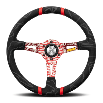 Momo - Ultra Black Steering Wheels - 3 Spokes Suede - 87mm Dish-U-02 - RZCrewGarage