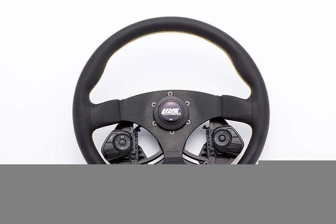 Works Bell - Type III 350 yellow stitch Steering Wheels - 3 Spokes Leather-WB-ST-BR-Y - RZCrewGarage