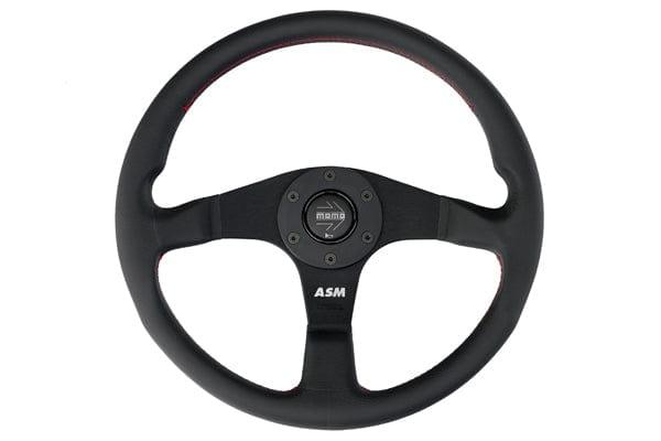 ASM Yokohama - MOMO Steering Wheel - 3 Spokes Leather-ASM-G-0031 - RZCrewGarage