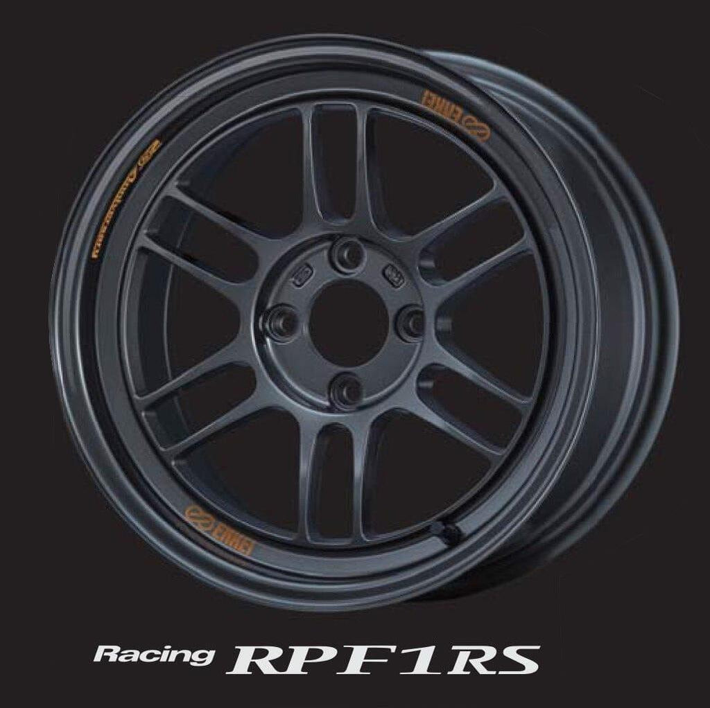 Enkei Japan RPF1 RS 20th Anniversary - 15x8J - 4x100 - ET: 28 (Gunmetallic with Orange Letter) - JDM-492-58-4928GMO