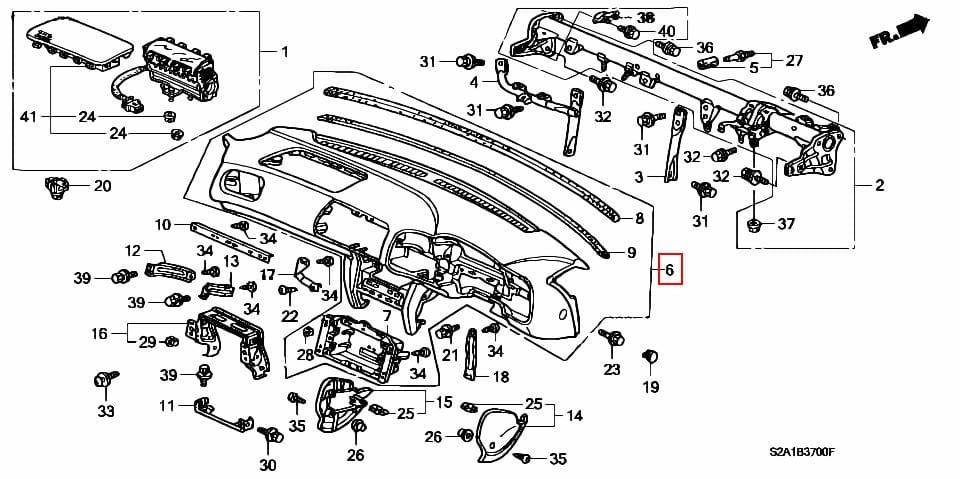 Genuine Honda Parts - Dash Board - Honda - S2000 AP1 - 77100-S2A-J02ZA - Rzcrew Garage