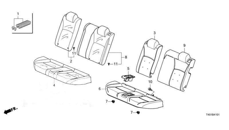 Genuine Honda Parts - Trim Clips - Honda - Civic Type R FL5 - 90667-S0D-003E7 - Rzcrew Garage