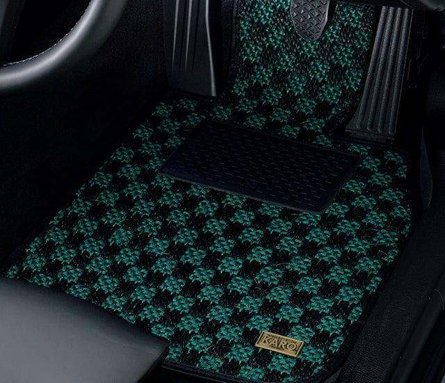 Karo - Sisal Floor Mat Set (Genuine H Hook) - Honda - Accord Euro R CL7 - 1788-Sisal-blue-black