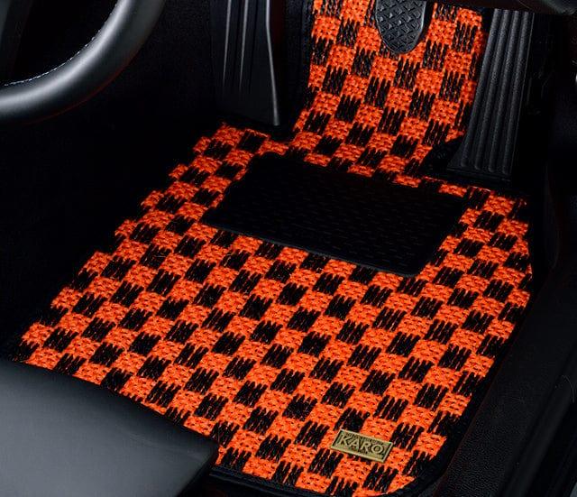 Karo - Sisal Floor Mat Set (Genuine H Hook) - Honda - Accord Euro R CL7 - 1788-Sisal-blue-black