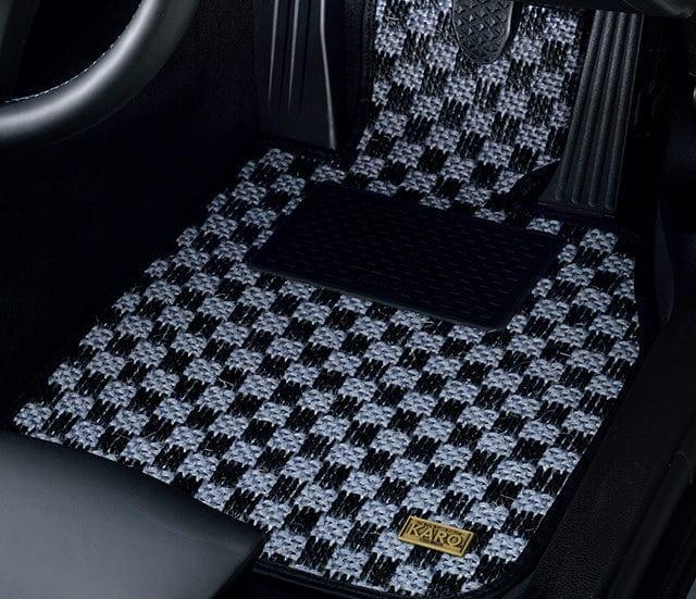 Karo - Sisal Floor Mat Set (Genuine H Hook) - Honda - Accord Euro R CL7 - 1788-Sisal-blue-black