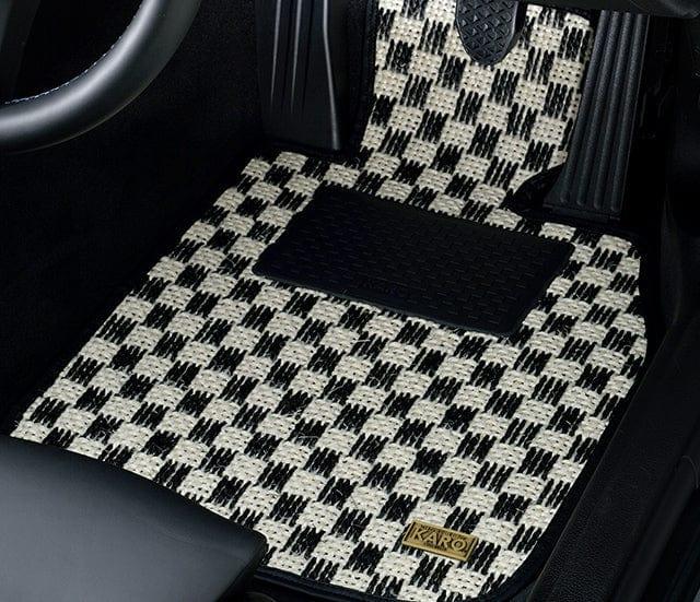 Karo - Sisal Floor Mat Set (Genuine H Hook) - Honda - Accord Euro R CL7 - 1788-Sisal-blue-black