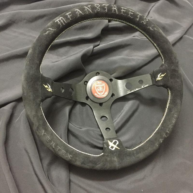 Momo - Tuner Dark Gray Steering Wheels - 3 Spokes Leather - 46mm Dish-T-11 - RZCrewGarage
