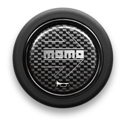Momo Carbon Silver Horn Button - HB-06-HB-06 - RZCrewGarage