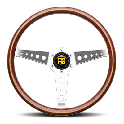 Momo - Wood California Steering Wheels - 3 Spokes Wood - 37mm Dish-HL-04 - RZCrewGarage
