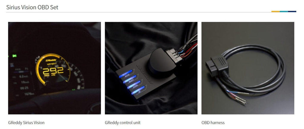 Trust Greddy Sirius vision obd set (ISO CAN)-16001750 - RZCrewGarage