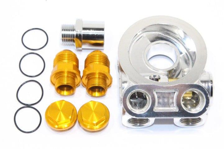 GReddy Oil Cooler Block Adapter With Thermostat - 12401123 Universal Oil Filter Sandwich Plate