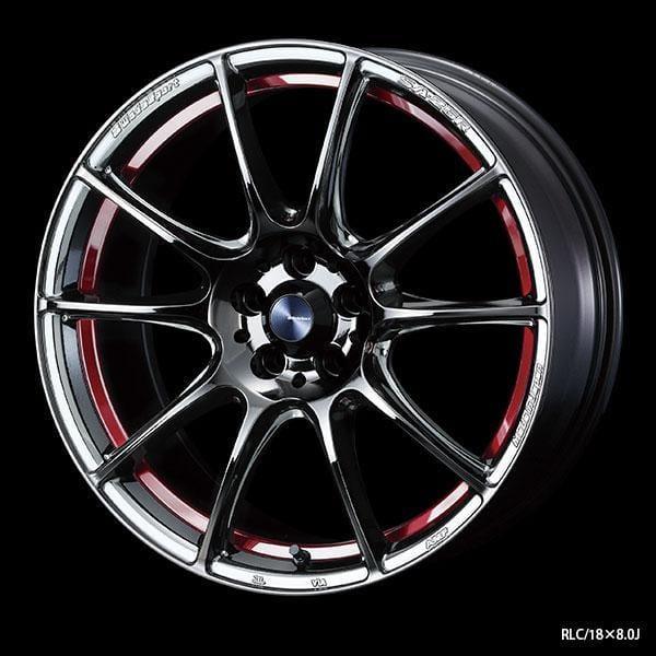 WedsSport SA-25R - 17x7J - 4x100 - ET: 43/45 (Red Light Chrome) - SA-25R-177410043-PSB