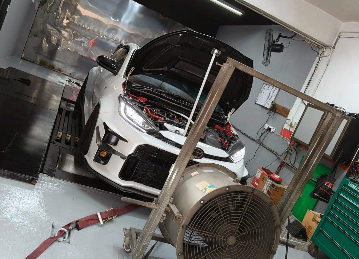 Rzcrew Racing intake manifold dyno testing on the Toyota Yaris GR GXPA16 (G16E-GTS Engine)
