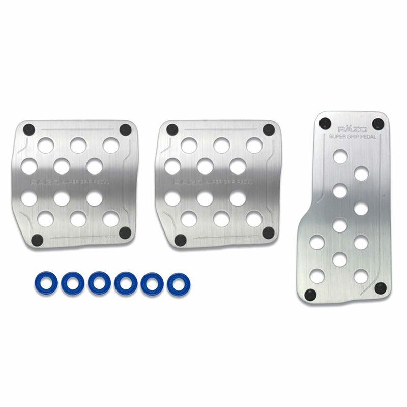 Carmate - Super Grip Pedal MT Silver-RP123 - RZCrewGarage