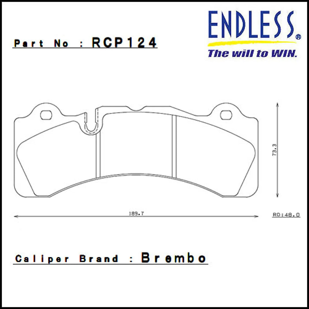 Endless - TYPER - Front Brake Pads - Brembo 6 Pistons - RCP124 - Rzcrewgarage