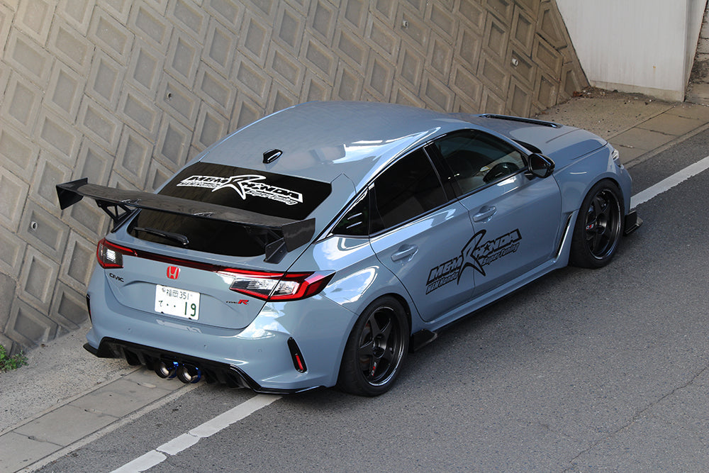 パーツ CIVIC FL5 Vortex Generator Window Panel M&M Honda Vortex Generator Window Panel for Honda Civic Type