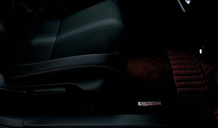 Honda Access Footlights & seat underlights (Red) - Honda Civic FL1