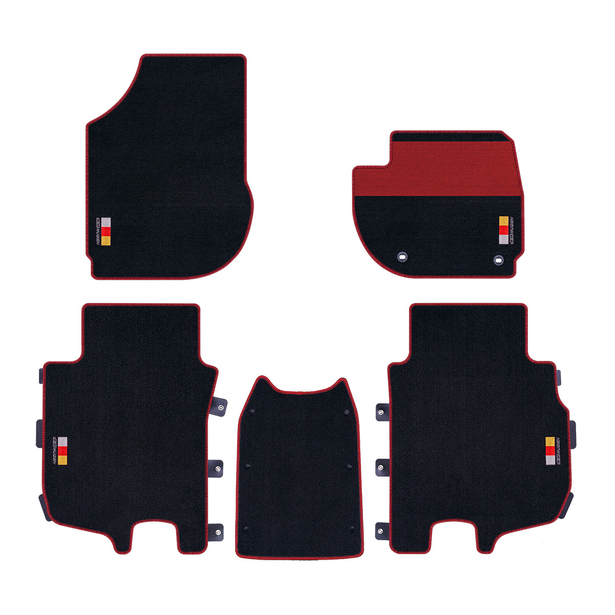 Mugen - Floor Mat Set (Red)  - Honda - Fit-Jazz GR1/2/3/4/5/6/7/8 - 08P15-XNN-K0S0-RD