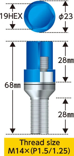 WedsSport - BOLT LOCK SET L68 - M14x1.25 - Set of 20