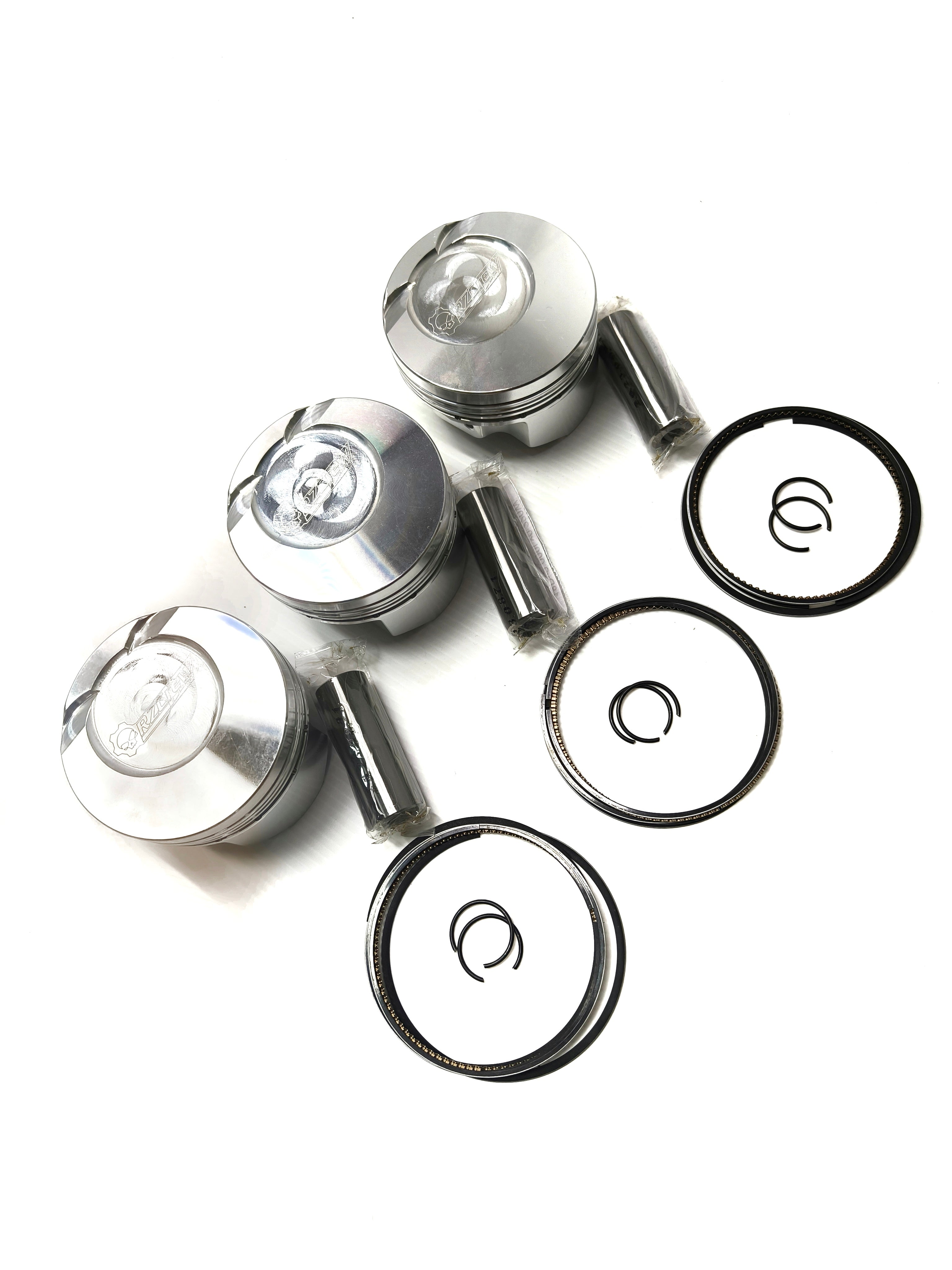 Rzcrew Racing - Forged Pistons 62mm - 8:5 to 15:0 Compression Ratio - Honda S07B Turbo/NA