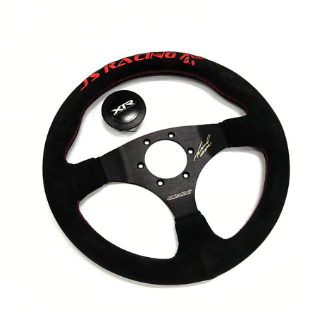 Js Racing - Signed store limited Steering Wheel - 3 Spokes suede-XRSG-Store Limited - RZCrewGarage