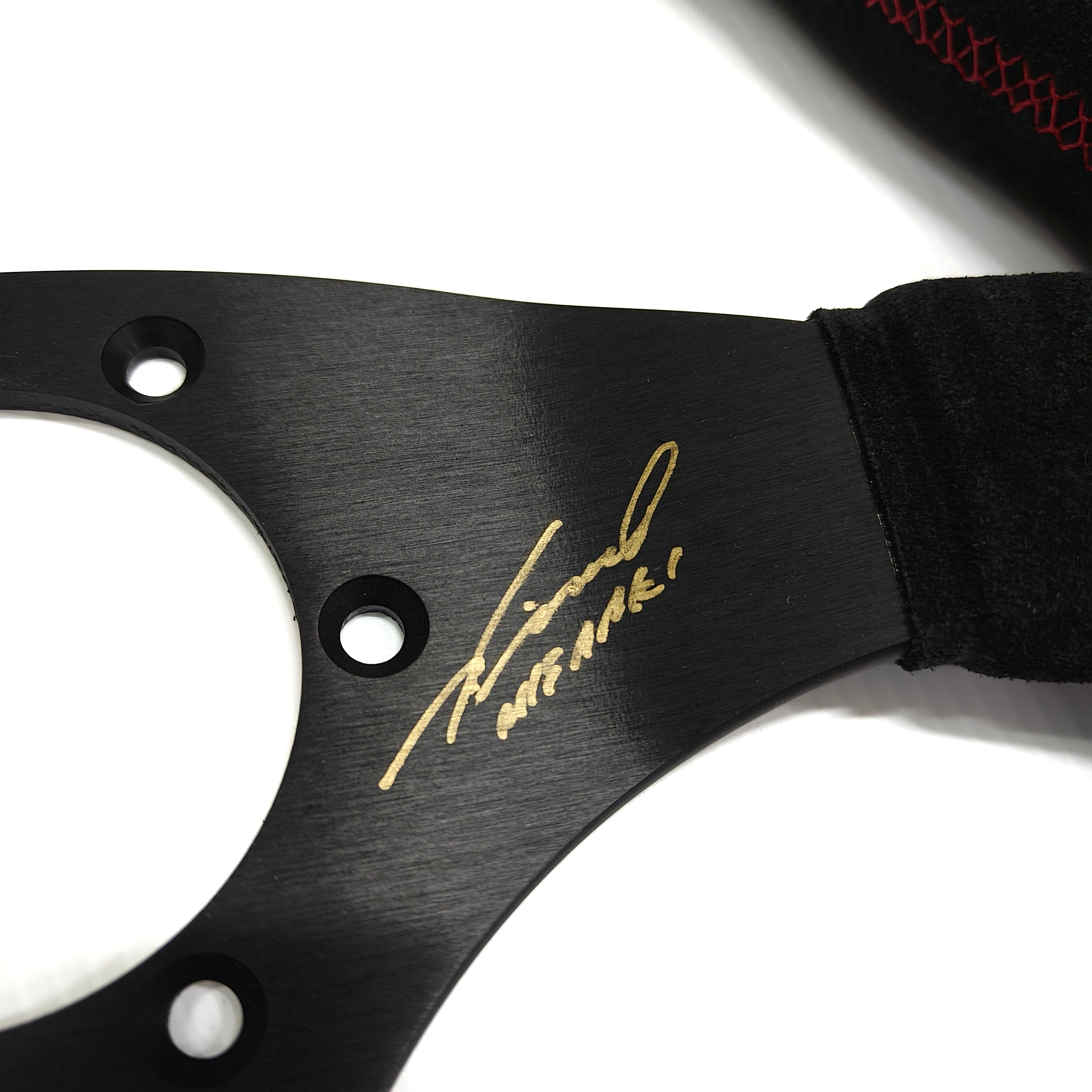 Js Racing - Signed store limited Steering Wheel - 3 Spokes suede-XRSG-Store Limited - RZCrewGarage