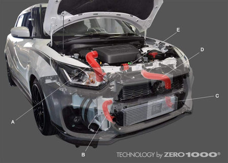 Top Fuel ZERO 1000 Reinforced Suction & Turbo Hose Set - Suzuki - Swift Sport ZC33S