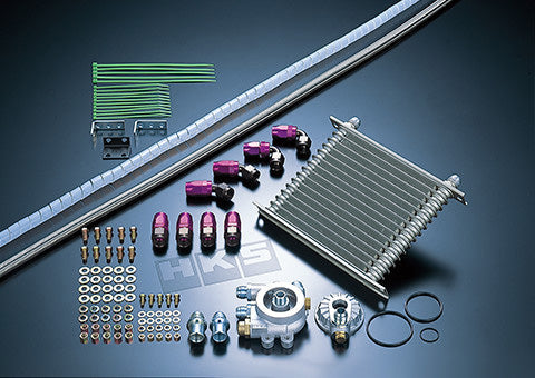 HKS 15 Rows R Type Oil Cooler Kit - Universal - Thermostatic Sandwich Plate