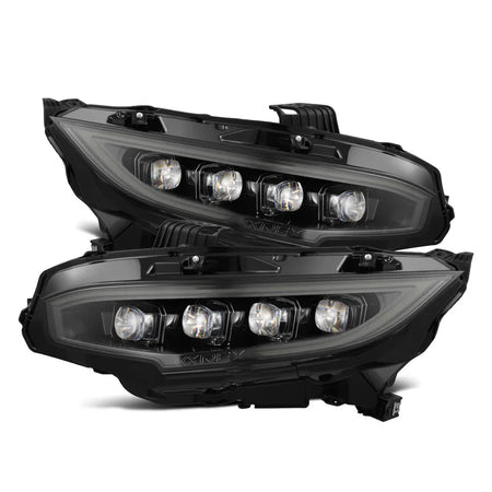 AlphaREX - Nova-Series Led Projector Headlights Alpha-Black With Converter (Stock Led Headlights Only) - Honda - Civic Type R FK8 - 880492/810038 - Rzcrew Garage