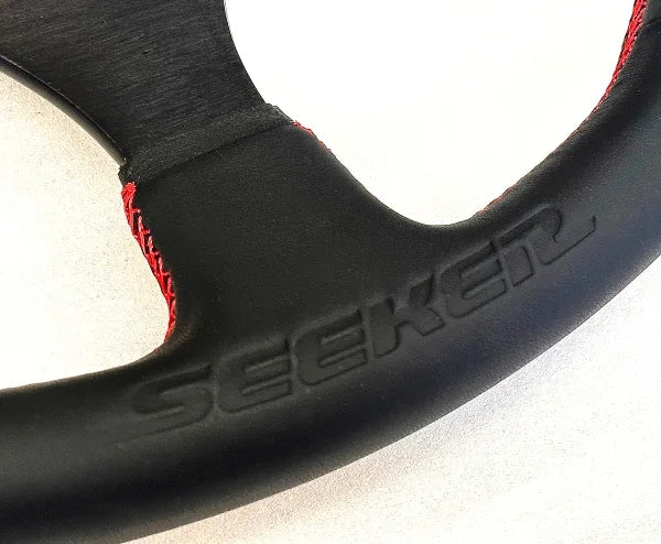 Seeker - Racing Spec Steering Wheels - 3 Spokes Leather-27000-STG-000 - RZCrewGarage