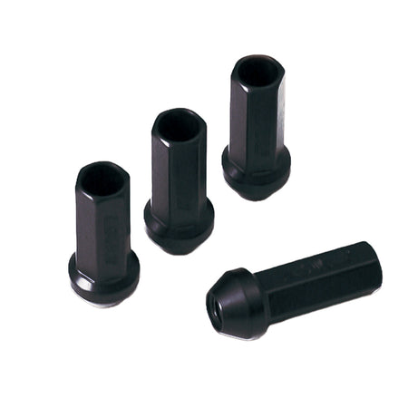 Rays - 17HEX Racing Nut Set (Super Long, Through Type) L58 - 4 Pieces - Black - M12x1.25 - RZCrewGarage