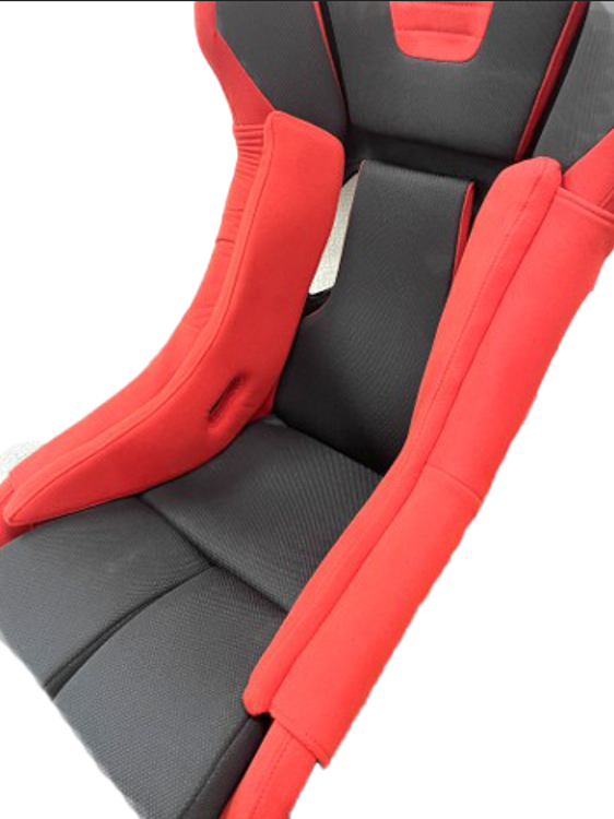 Recaro Japan RSS Backrest side pad PRO (2pcs) Kamui Red-1800026J - Rzcrewgarage