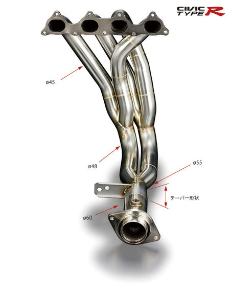 Toda Racing 4-2-1 Exhaust Manifold V2 - EK9 - 18100-EK9-001