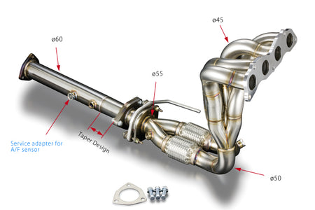 Toda Racing Exhaust Manifold - RB1 - 18100-RB1-00J