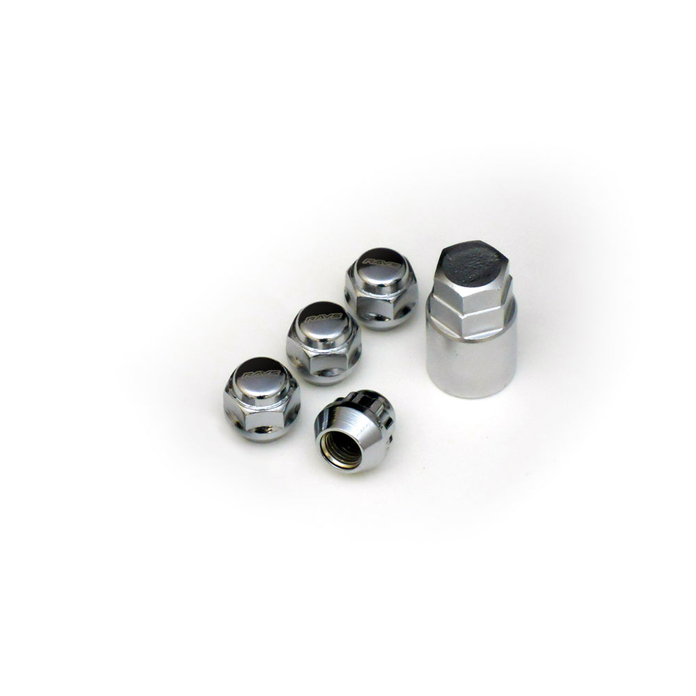 Rays - 19HEX Nut & Lock Set L22 - 4H - Closed - M12x1.25 - (16 Pieces) - RZCrewGarage