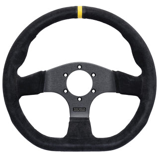 Juran - Racing Dstyle 330S Steering Wheels - 3 Spokes Suede 330mm - FLAT Dish - 363589 - RZCrewGarage
