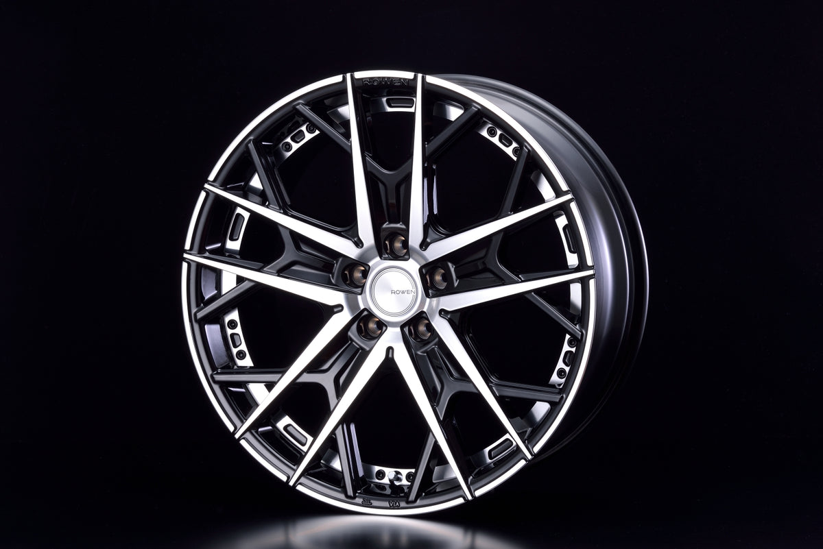 Rowen RRS001 19AW - 19x8.5J - 5x114.3 - ET: 45 (BK BLACK/POLISH) - 5x114-3 - RRS001-19aw198.5455x114.3BKBP