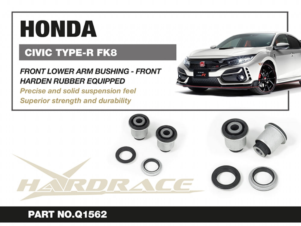 Hardrace - Hardrace - FRONT LOWER ARM BUSHING (HARDEN RUBBER) - Honda - Civic Type R FK8 - Q1562 - Rzcrewgarage