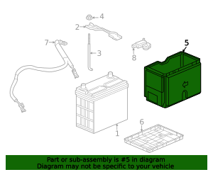 Genuine Honda Parts - Battery Cover / Insulator - 31531-T60-J01 - Honda Civic Type R FL5/FL1 - Rzcrewgarage