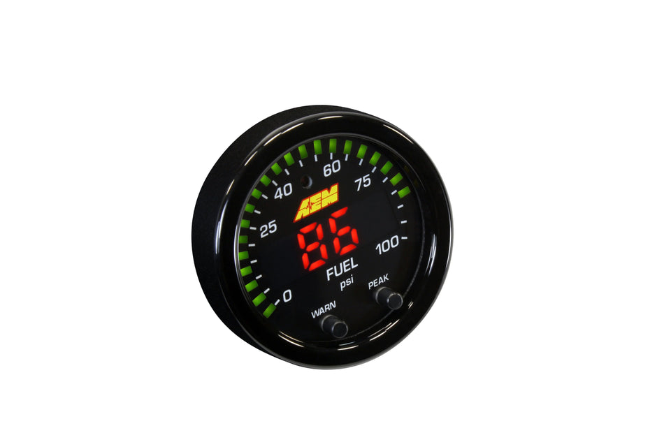 AEM X-Series Fuel/Oil Pressure 100psi Gauge-30-0301 - Rzcrewgarage