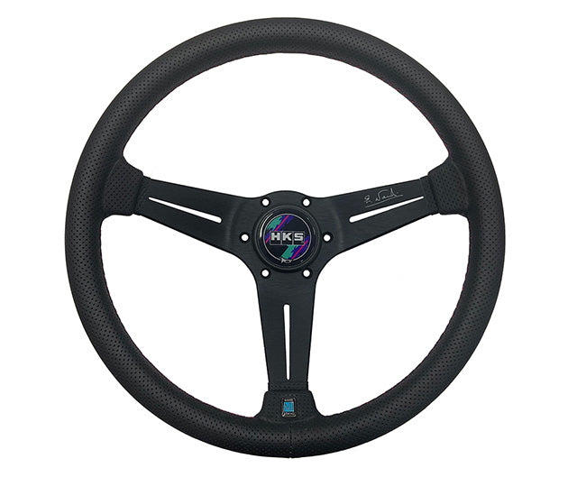 HKS - NARDI Collaboration Steering Wheel - 3 Spokes Leather - 75mm Dish-51007-AK668 - RZCrewGarage