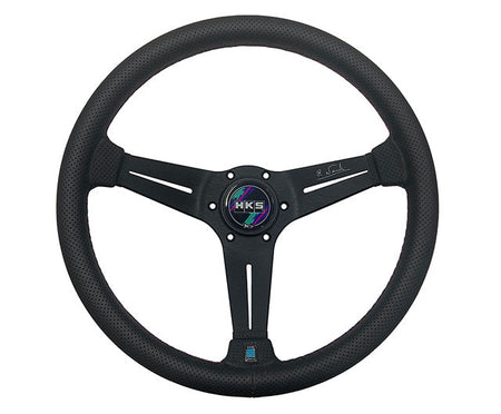 HKS - NARDI Collaboration Steering Wheel - 3 Spokes Leather - 75mm Dish-51007-AK668 - RZCrewGarage