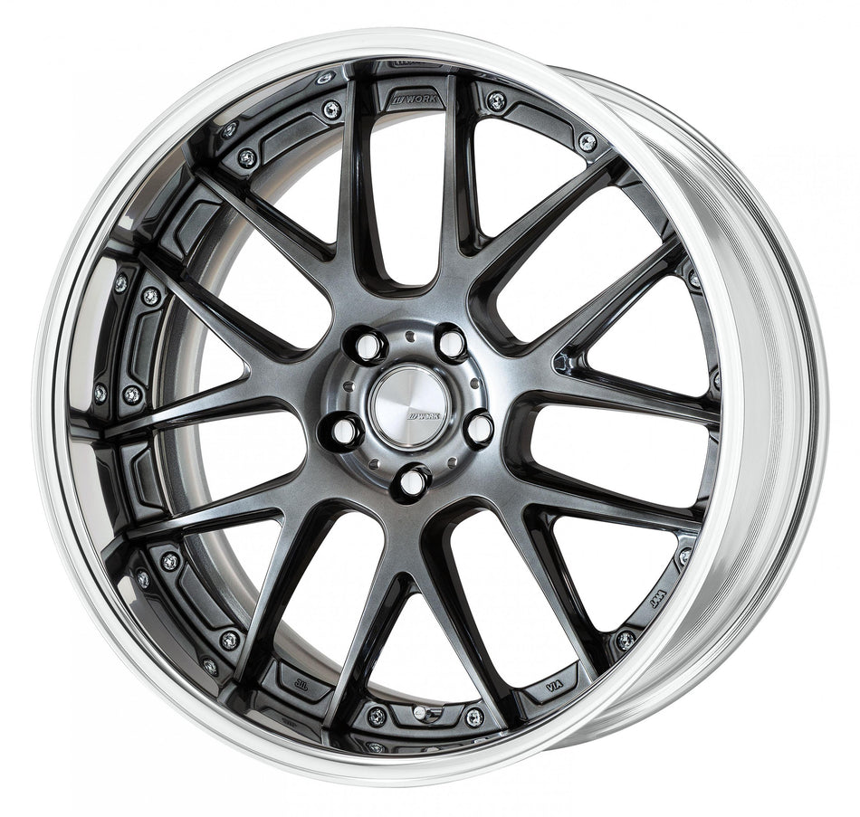 Work Wheels LANVEC LM7 2-Piece Full Reverse Standard A Disc - WORK-LLM7-20x11.5-STDFR-GTK