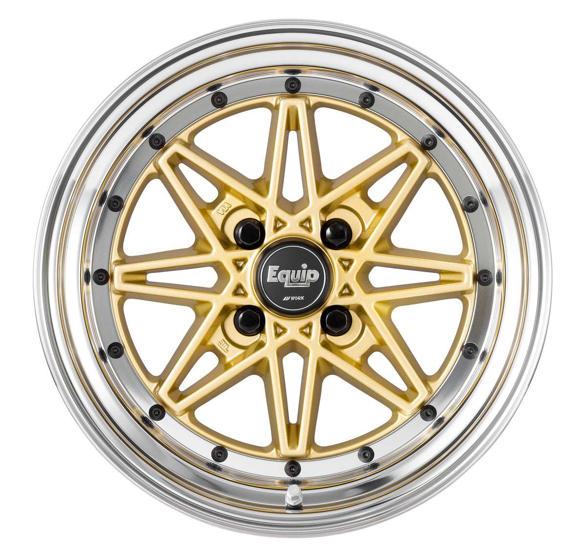 Work Wheels Equip 03 3-Piece Normal Standard A Disc - WORK-EQ03-15x5.0-STDN-GLD