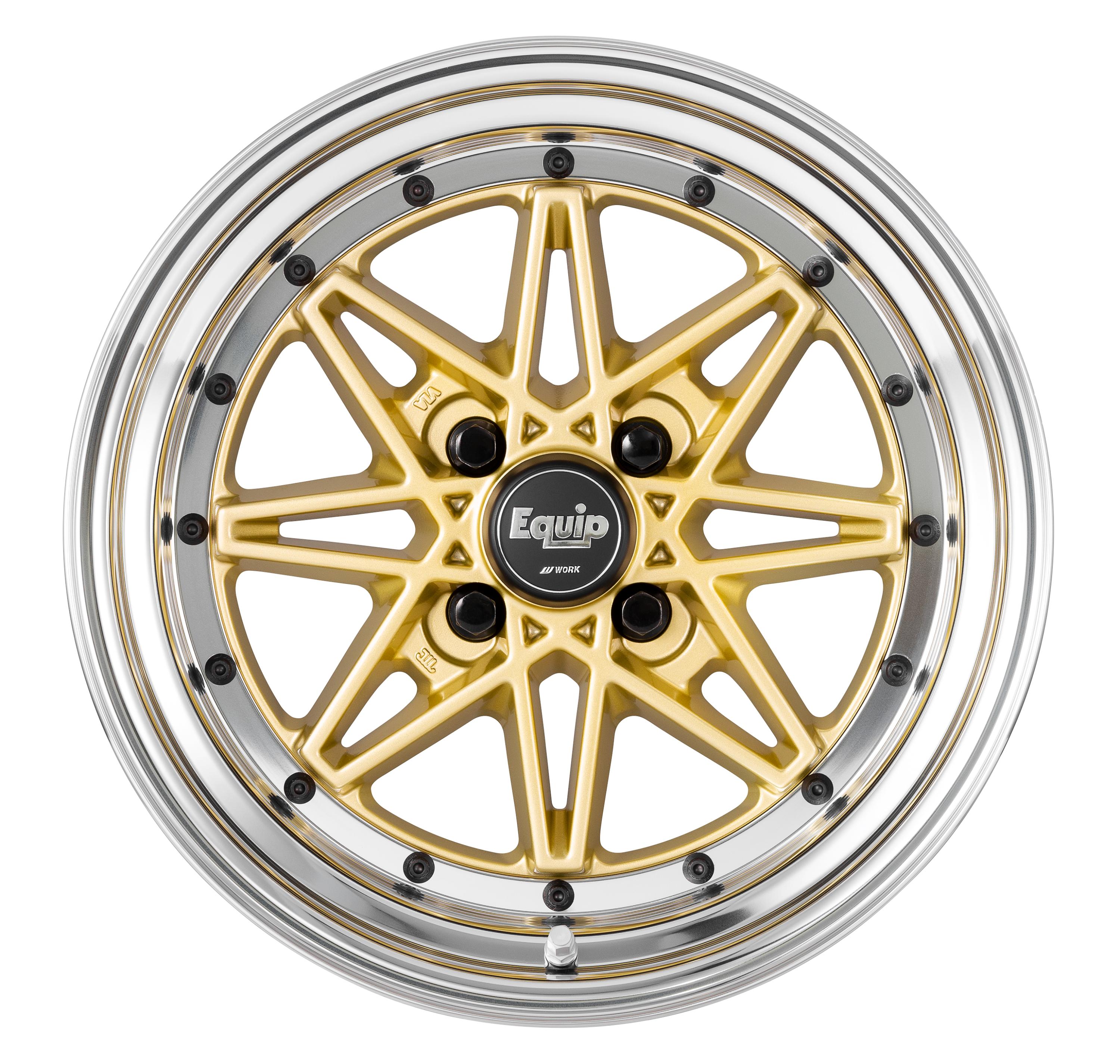 Work Wheels Equip 03 3-Piece Normal Standard A Disc - WORK-EQ03-15x7.5-STDN-GLD