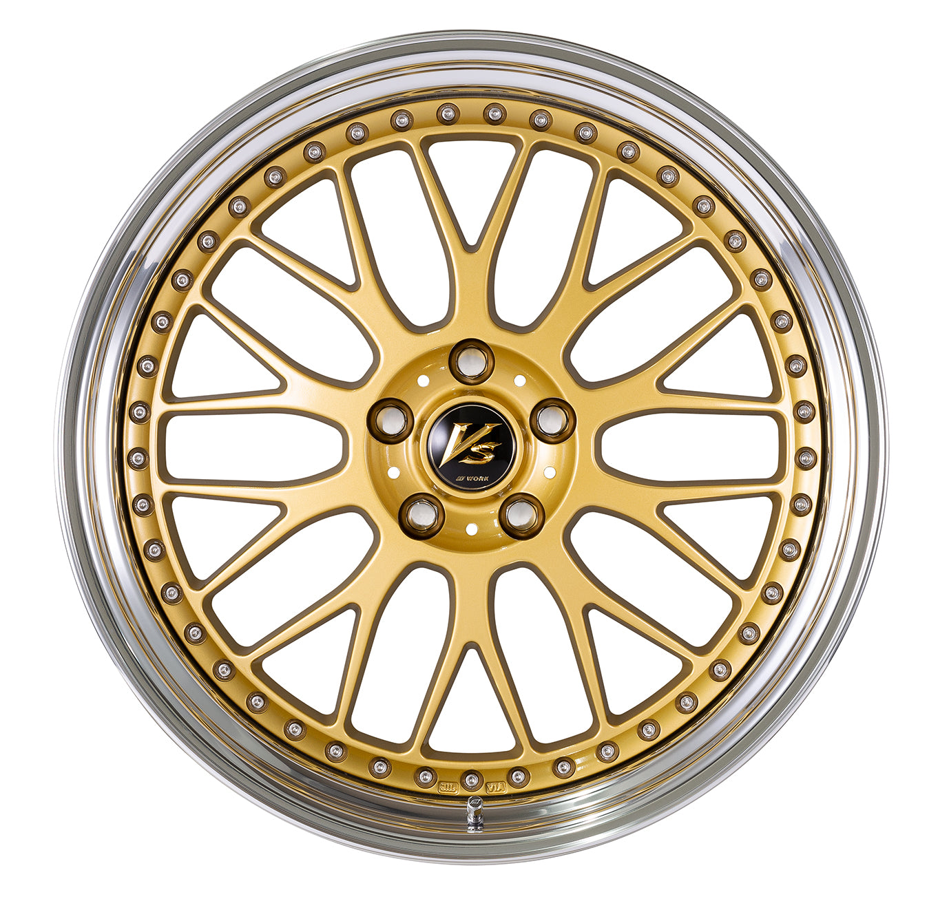 Work Wheels VS XX 3-Piece Full Reverse Standard A Disc - WORK-VSXX-18x14.0-STDFR-GLD