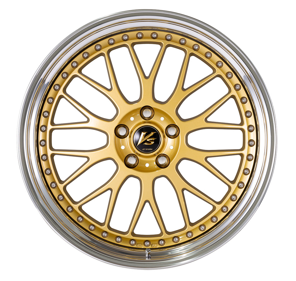 Work Wheels VS XX 3-Piece Full Reverse Standard A Disc - WORK-VSXX-20x8.0-STDFR-GLD