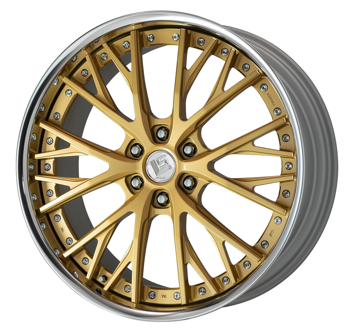 Work Wheels LS Vajra SUV 3-Piece Full Reverse Deep Rim O Disc - WORK-LVSSUV-24x9.0-STDFR-GLD