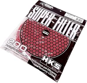 HKS Super Power Flow Replacement Filter (200mm Color: Red) - 70001-AK032